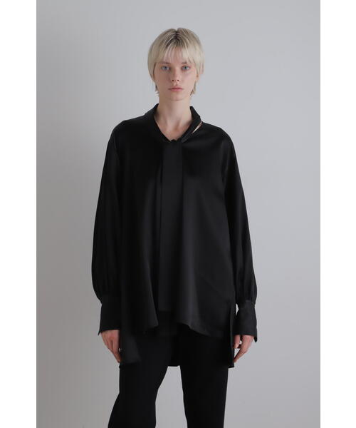 LE PHIL（ル フィル） ブラウス シャツ クラシックサテンブラウス