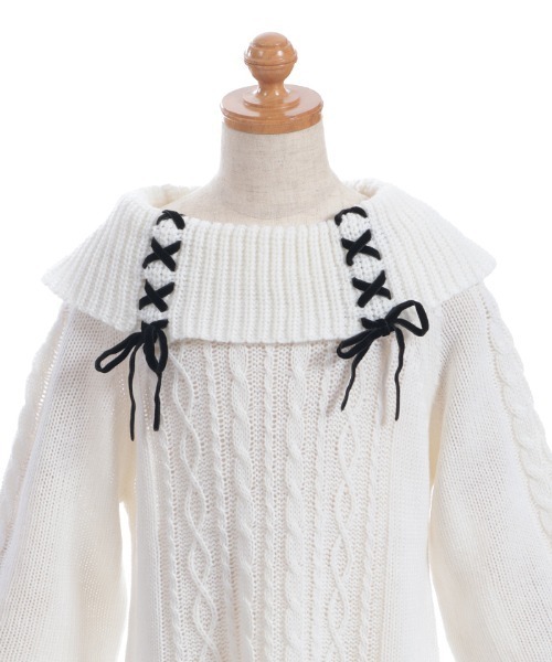 axes femme（アクシーズ ファム） ワンピース Wリボンニット