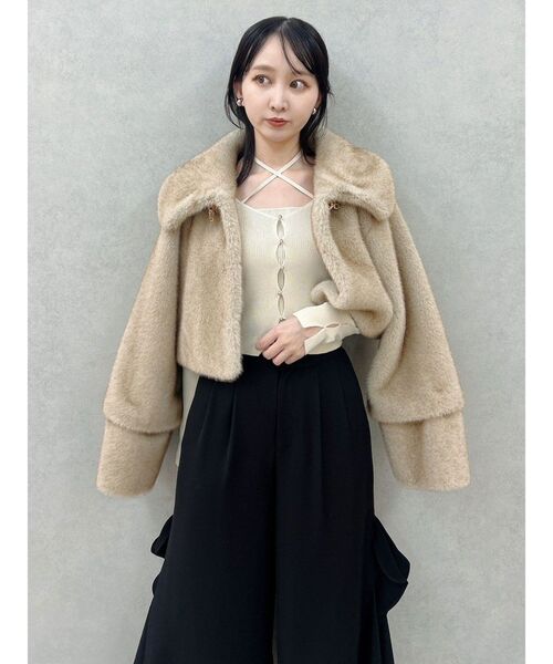 dazzlin（ダズリン） コート アウター ビットショートミンクライク