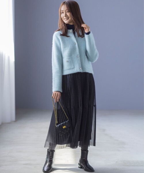 組曲（KUMIKYOKU） スカート ラメチュールプリーツ スカート