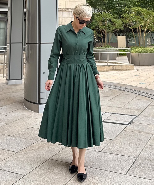 ワンピース オードリールックエアリーワンピース・長袖 : ZOZOTOWN