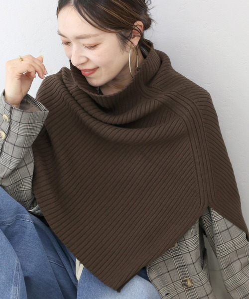 Aletta vita ネックウォーマー スヌード アンチピリングリブ編みケープ