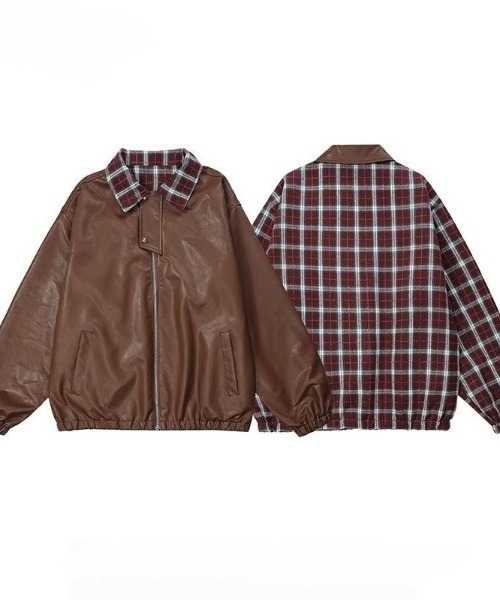 FreeZone ブルゾン アウター 「2WAY」リバーシブルチェックカラー