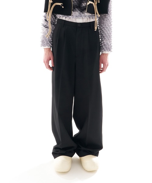 MASU（エムエーエスユー） スラックス 「MASU」TUCKED WIDE TROUSERS