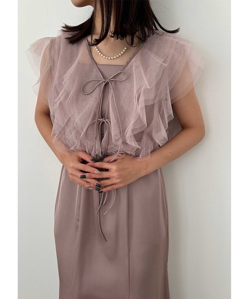 Dorry Doll（ドリードール） ドレス チュールレイヤードサテンドレス