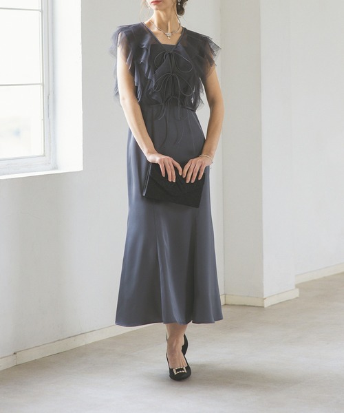 Dorry Doll（ドリードール） ドレス チュールレイヤードサテンドレス