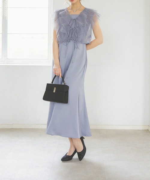 Dorry Doll（ドリードール） ドレス チュールレイヤードサテンドレス