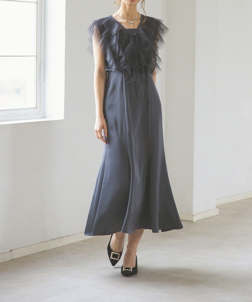 Dorry Doll（ドリードール） ドレス チュールレイヤードサテンドレス