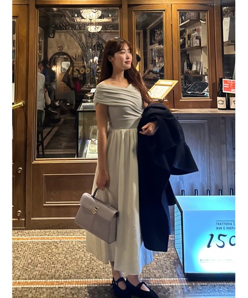 Her lip to ワンピース Gathered Bicolor Dress : ZOZOTOWN Yahoo!店