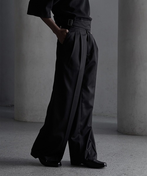 CALLNE スラックス 「CALLNE」2Tuck Drape Gluca Slacks / 2タック