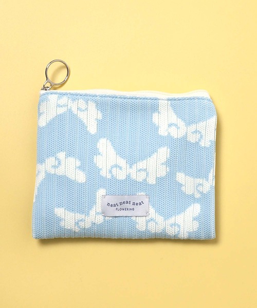 Flowering（フラワーリング） ポーチ ハート/リボン/ニット/フラット