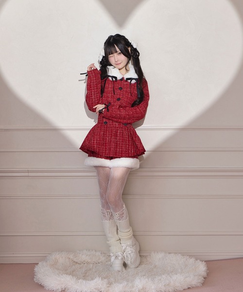 Honey Cinnamon（ハニーシナモン） コート アウター ツイードファー