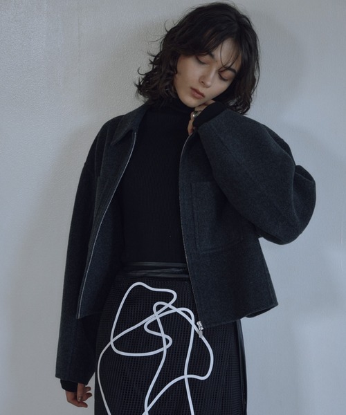 CREDONA（クレドナ） コート アウター WOOL SHORT ZIP JACKET COAT