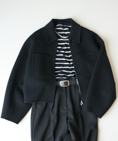 CREDONA（クレドナ） コート アウター WOOL SHORT ZIP JACKET COAT