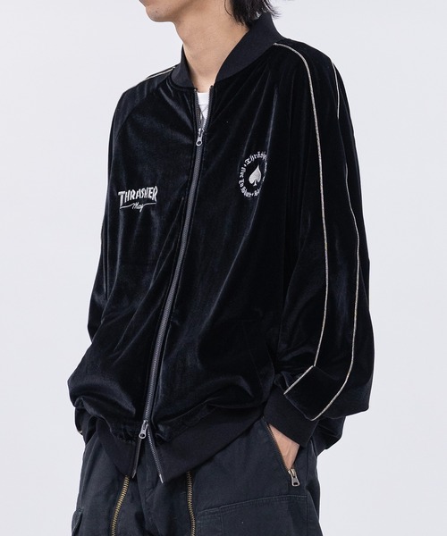 THRASHER（スラッシャー） スカジャン 「at」「THRASHER/スラッシャー