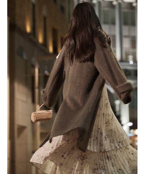 SNIDEL（スナイデル） コート チェスターコート ブローチ付きシャギー