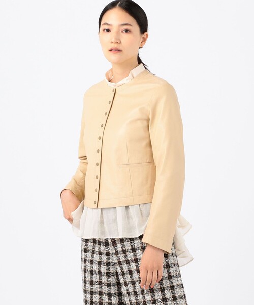 TOMORROWLAND collection ジャケット ノーカラージャケット ライトセミ