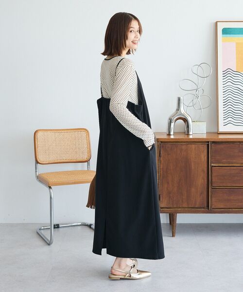 Green Parks（グリーンパークス） ワンピース Vネックキャミワンピース