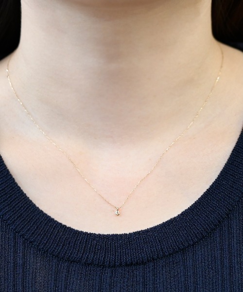 sowi ネックレス K10 誕生石 シンプル ネックレス レディース