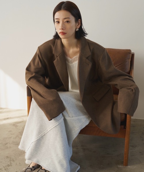 AIC. ジャケット テーラードジャケット ミックスツイルオーバー