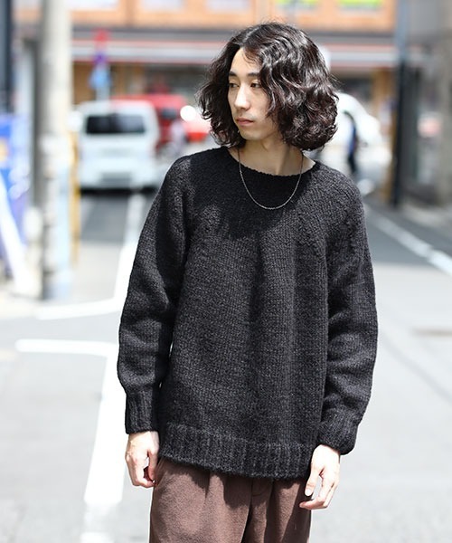 TIME WILL TELL WORKS セーター ニット RANDOM PANEL ALPACA HAND KNIT
