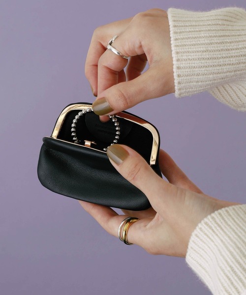 HIGHTIDE（ハイタイド） コインケース レザーがま口ポーチ ミニ 財布