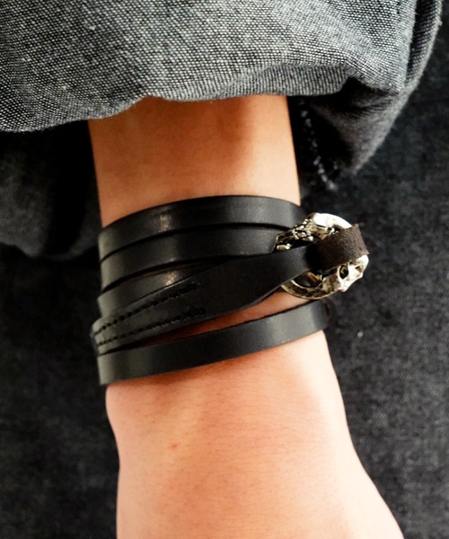 REVI CAST MADE ブレスレット レビキャストメイド Skull Ring Leather