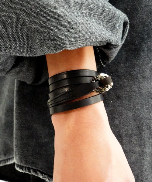 REVI CAST MADE ブレスレット レビキャストメイド Skull Ring Leather