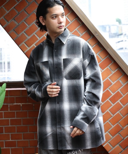 8 シャツ オンブレチェックシャツ メンズ レディース : ZOZOTOWN