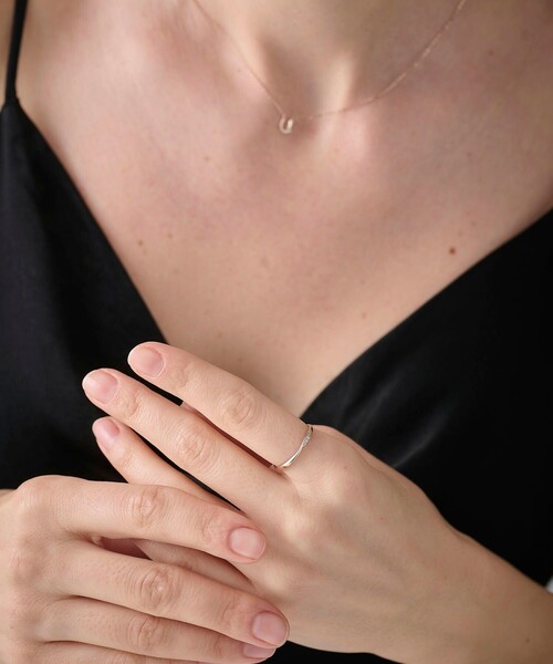 ete（エテ） 指輪 リング K10MPG ペア ダイヤモンド ツイスト リング