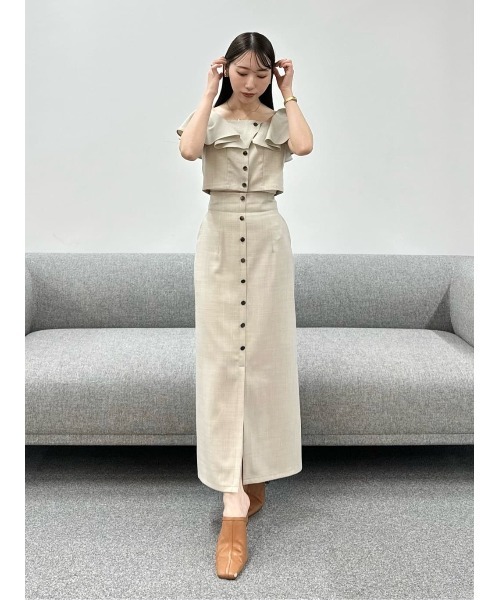 JACQUEMUS LE RAPHIA クロップドシャツ ベージュリネン JACQUEMUS LE