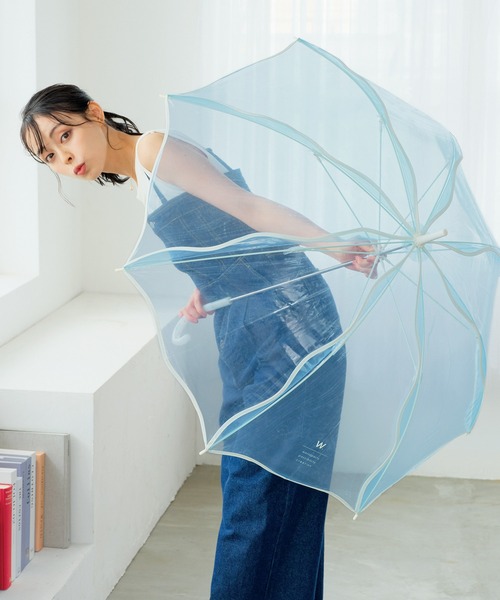 Wpc. 傘 「ビニール傘」ウェービーアンブレラ 雨傘 長傘 レディース