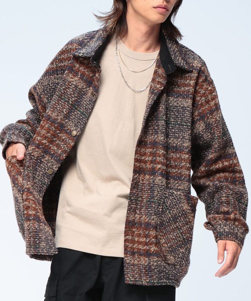 WOODENDOLL ブルゾン アウター ツイード調 チェック ジャケット メンズ