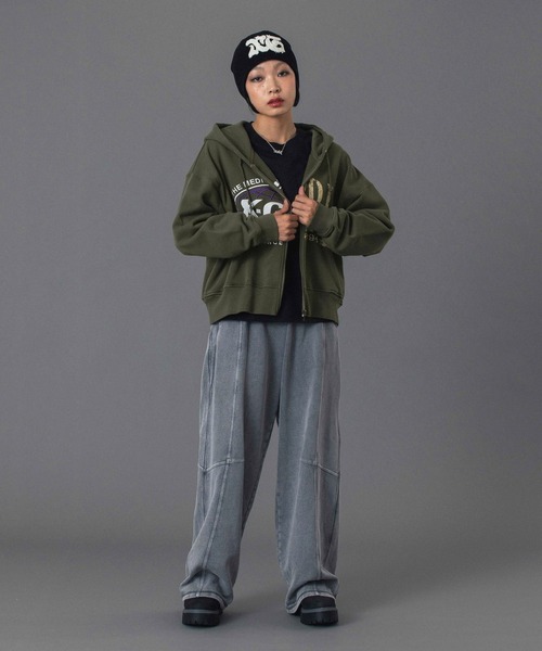 X-girl（エックスガール） スウェットパンツ ジャージ BLEACHED SWEAT