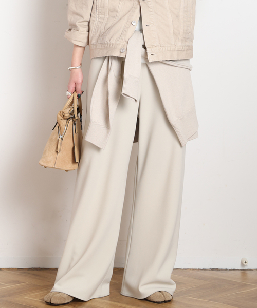 AP STUDIO スラックス パンツ エラスティックパンツ レディース