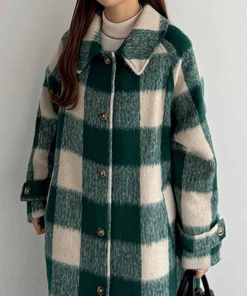 callautia（カラウティア） ステンカラーコート コート シャギー