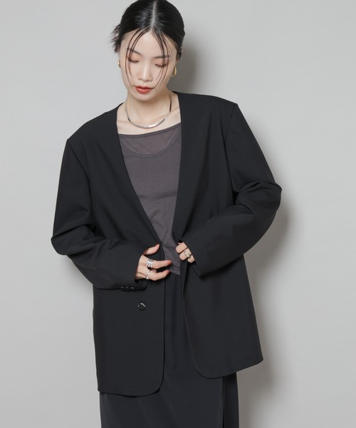 NANO universe（ナノ・ユニバース） ジャケット ノーカラージャケット