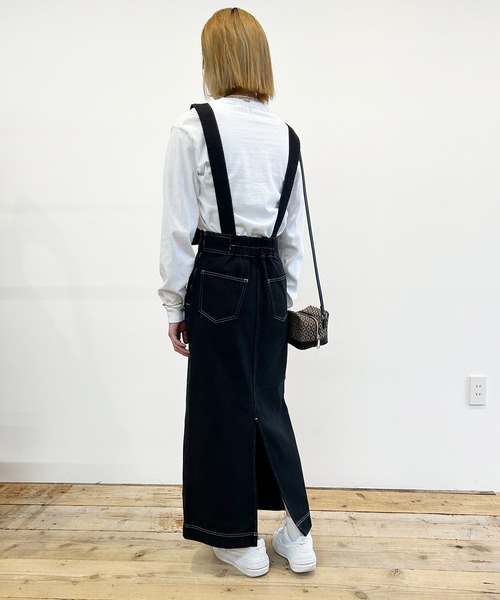 Kotoe（コトエ） スカート デニム サスペンダー スカート ハイウエスト