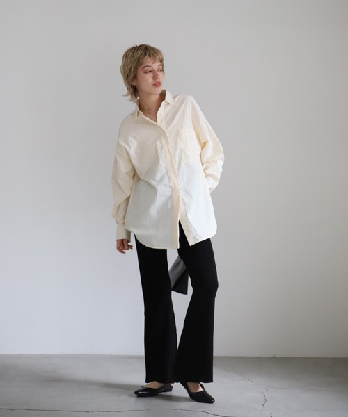 select MOCA（セレクトモカ） パンツ ランダムリブフレアニットパンツ