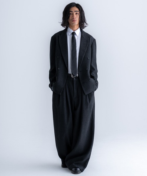 SINSS ジャケット テーラードジャケット Tweed double tailored jacket