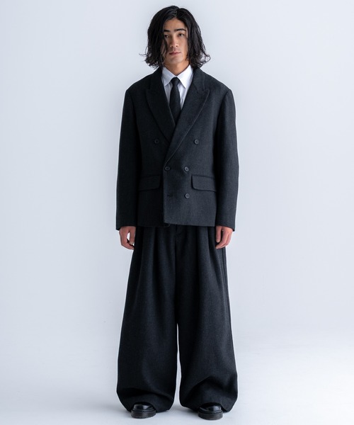 SINSS ジャケット テーラードジャケット Tweed double tailored jacket