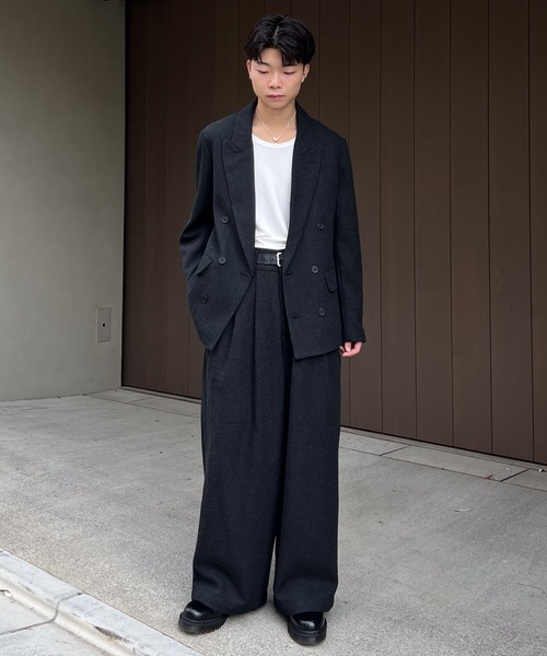 SINSS ジャケット テーラードジャケット Tweed double tailored jacket