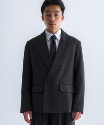 SINSS ジャケット テーラードジャケット Tweed double tailored jacket
