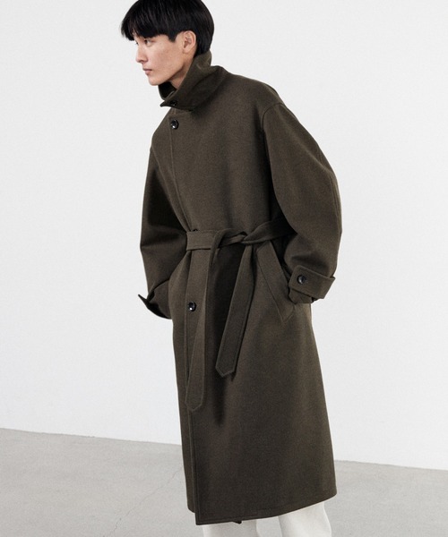 WYM LIDNM コート ジャケット SMOOTH MELANGE WRAP COAT メンズ