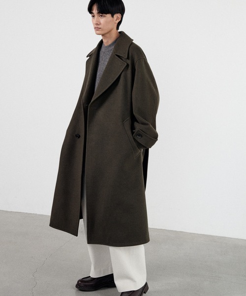 WYM LIDNM コート ジャケット SMOOTH MELANGE WRAP COAT メンズ