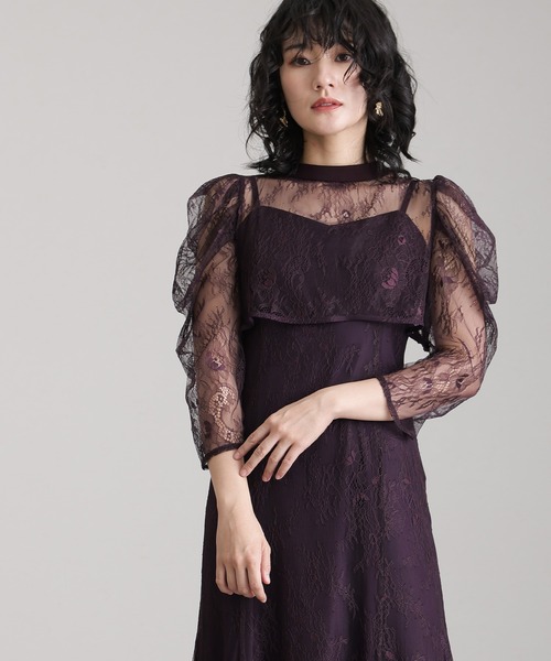 atlo（アトロ） ドレス ミモレ丈＆七分袖フォーマルボレロセレモニー