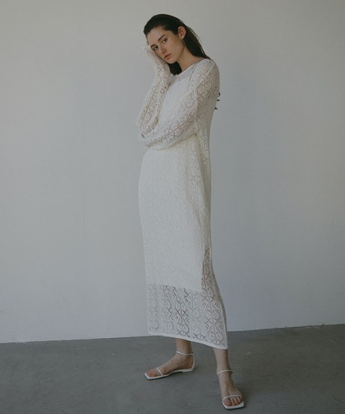 ETRE TOKYO（エトレトウキョウ） ワンピース レースパターンニット