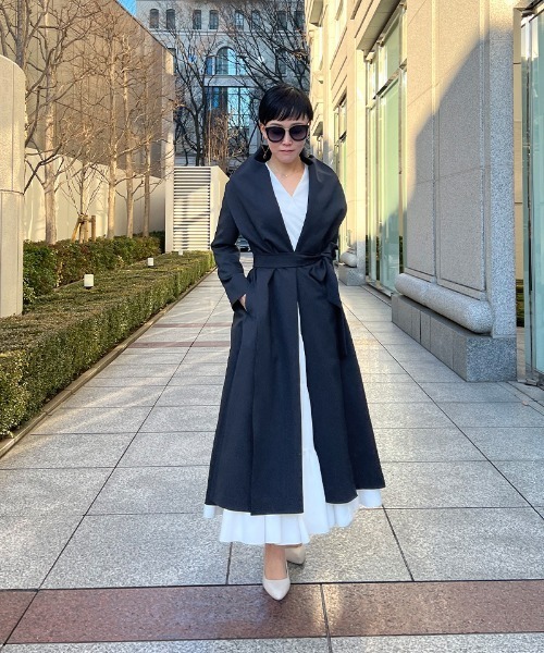 コート アウター ショール風オードリーコート レディース : ZOZOTOWN