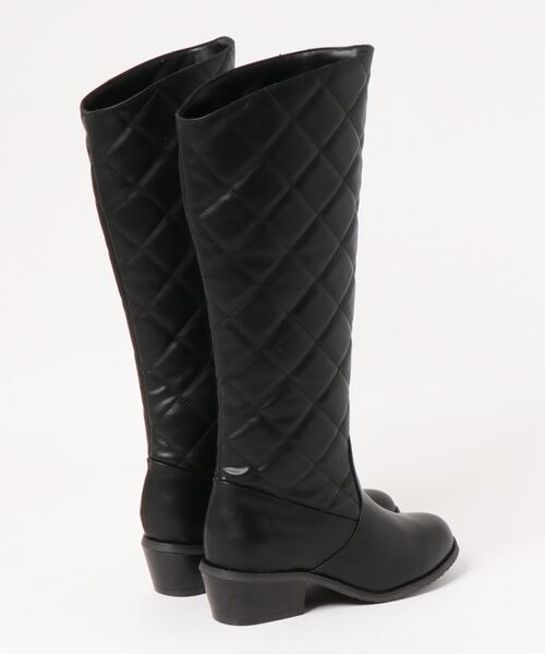 RANAN（ラナン） ブーツ キルティングデザインロングブーツ レディース