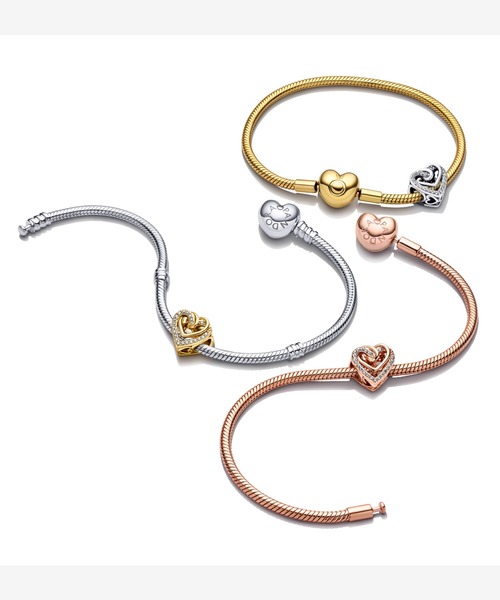 PANDORA（パンドラ） ブレスレット Pandora Moments ハート クラスプ